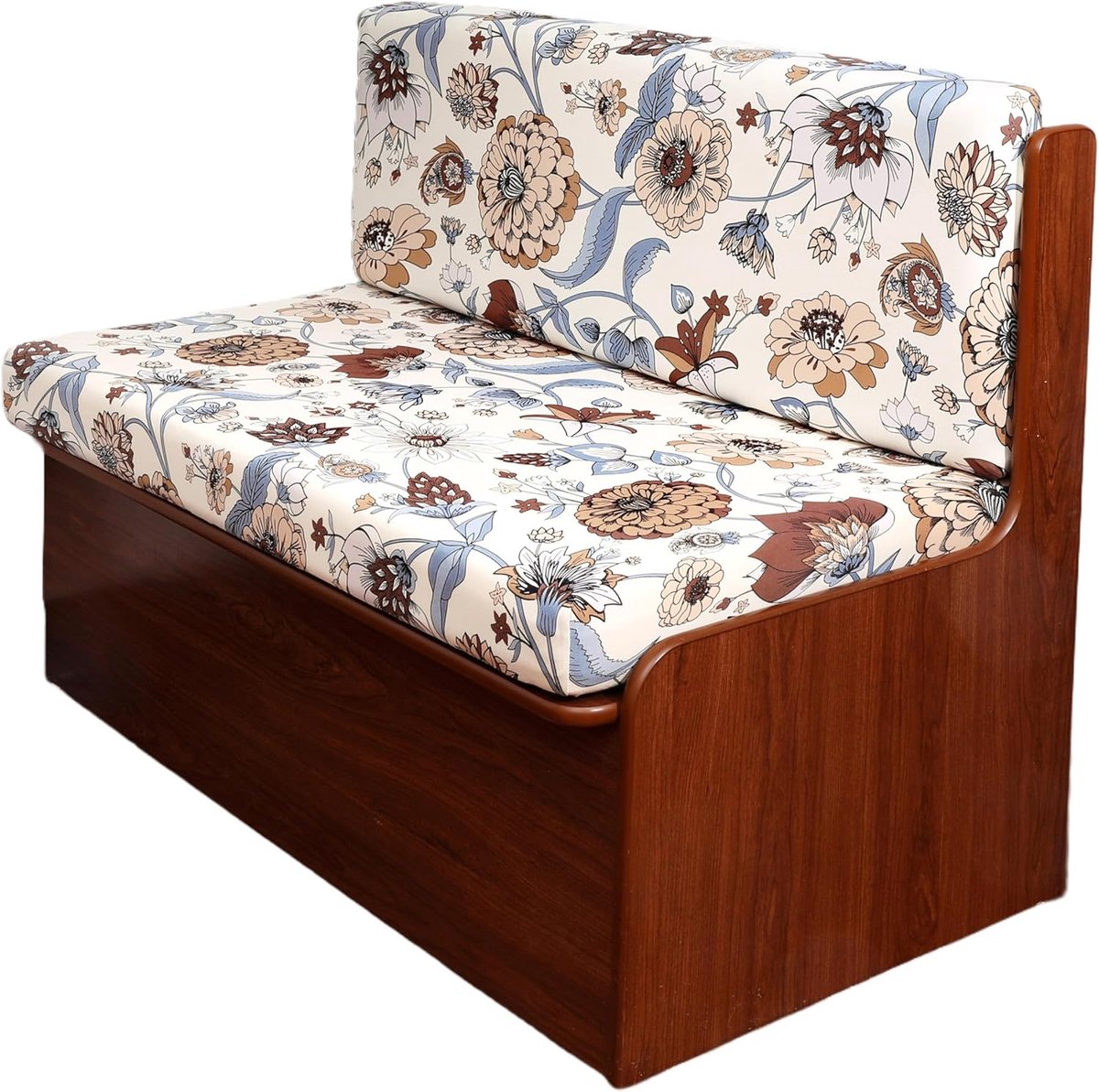 Zittingsbeschermer voor de camper, Elastische bankbeschermer voor de camper Eettafelkussenhoezen Vervangende hoezen voor caravan, 1 x zitbankbeschermer en 1 x rugleuningbeschermer (Chrysanthemum