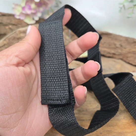 Draagriem met klittenband - voor yogamat - Yoga strap — afbeelding 4