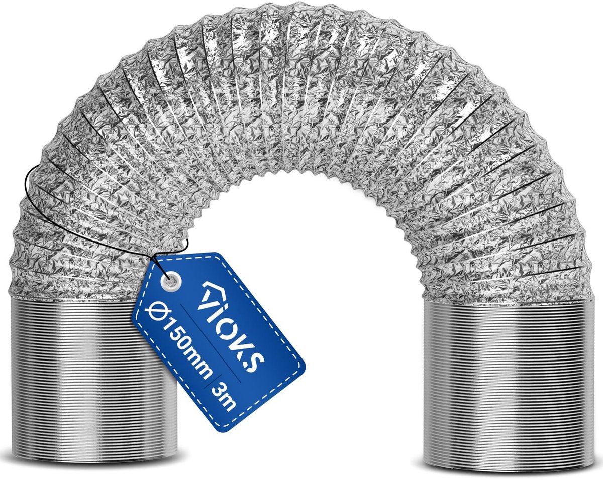 Omgoods - Afvoerslang - 6 m Flexibele Aluminium Buiskleur - Ø 125 mm voor Diverse Toepassingen