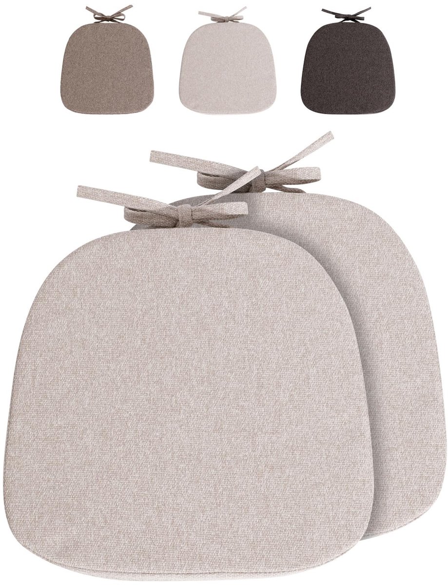 Omgoods - 2 Stuks Stoelkussens - 36 x 36 cm Antislip Kussens voor Binnen en Buiten