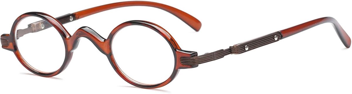 Leesbril voor dames en heren, retro, ronde klassieke bril met volledig rand, werkbril, vintage, helder, leeshulp, zichthulp, bril met gezichtssterkte