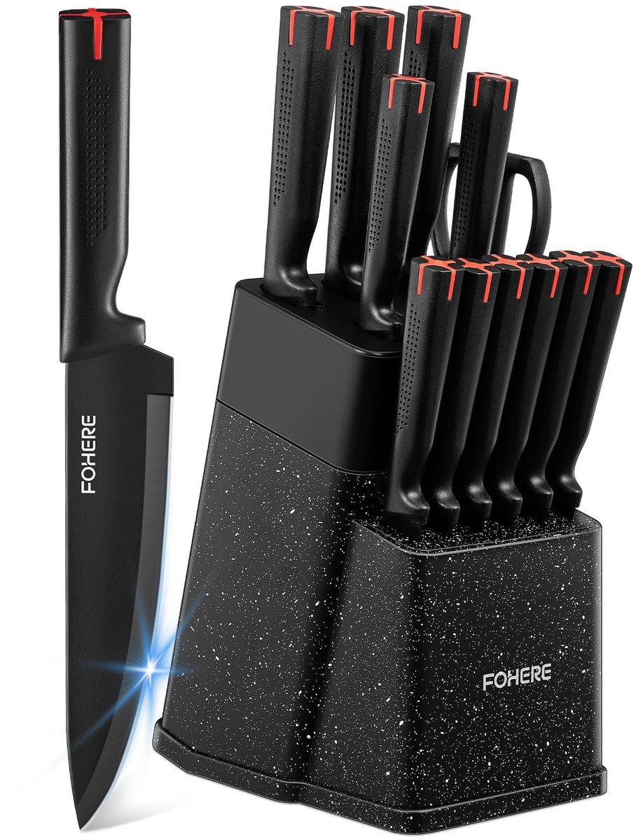 Omgoods - Professionele Keuken Messer Set met Blok - 13-delige Set