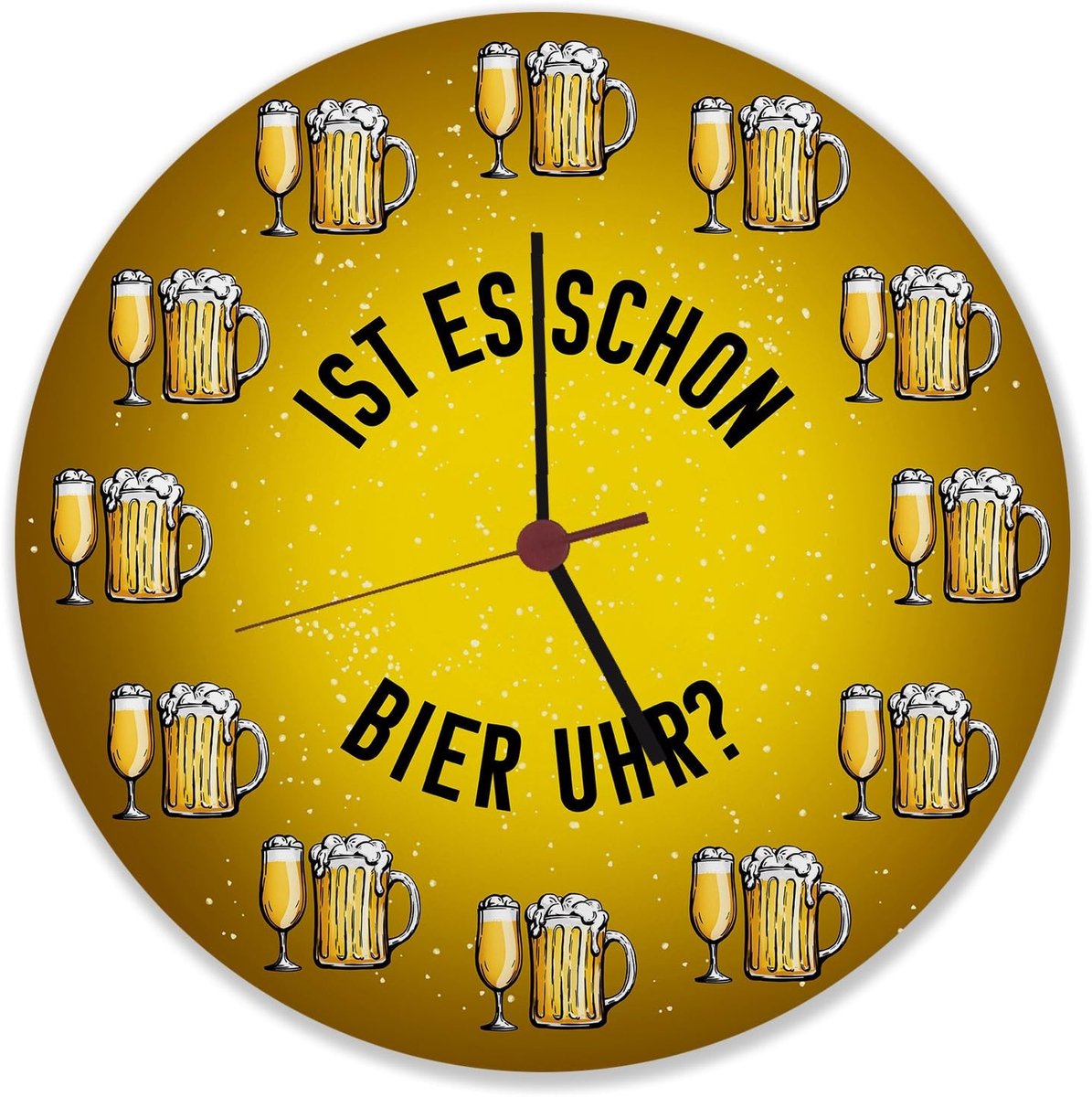 Omgoods - Grappige Wandklok voor Bars en Studenten - Is het al Bier Tijd?