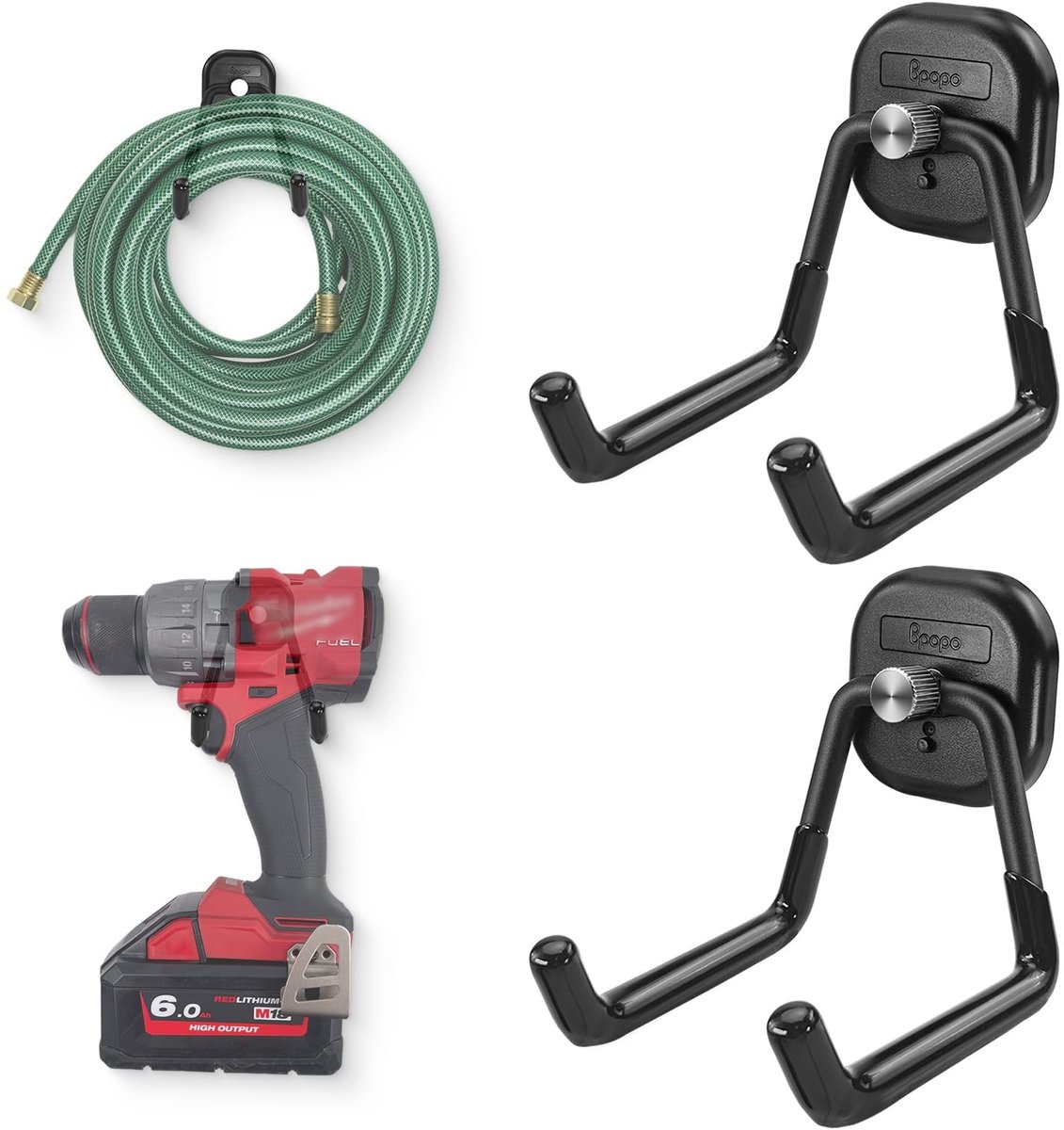 Omgoods - 2 Stuks Sterke Magnetische Haken voor Gereedschap en Opslagoplossingen