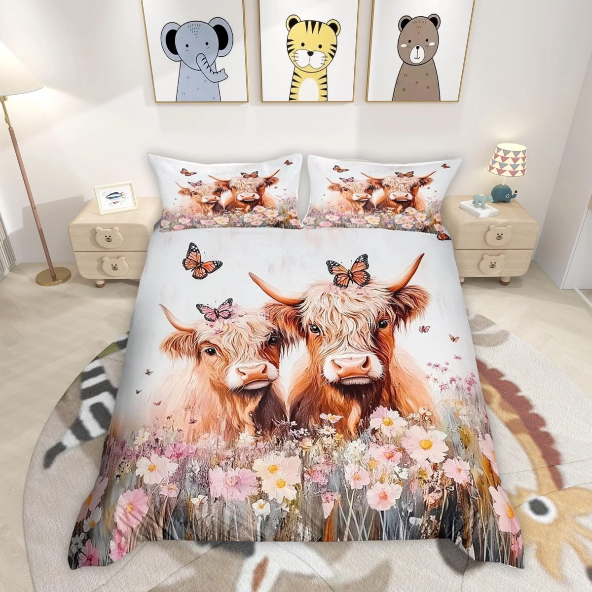 Omgoods - Highland Cattle Dekbedovertrek voor Kinderen en Volwassenen