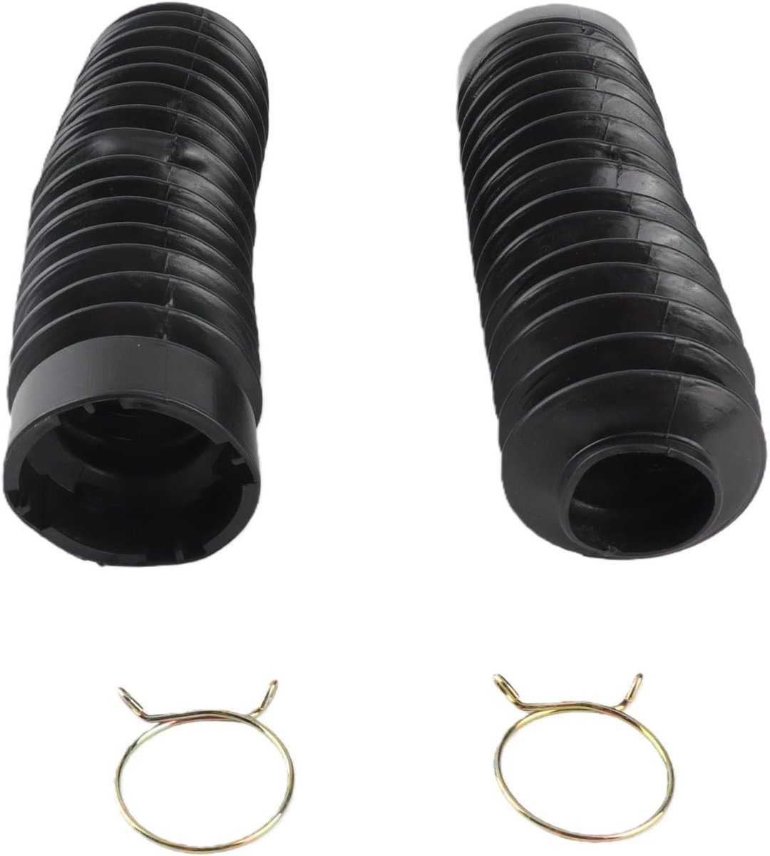 vouwbalg 1 paar rubberen vork beschermhoezen zwart Keenso Motorcycle Front Fork Tubes Boots manchetten Shock Gaiters Cover voor CQR ATV Dirt Bike-Soufflet Fourche 250Mm