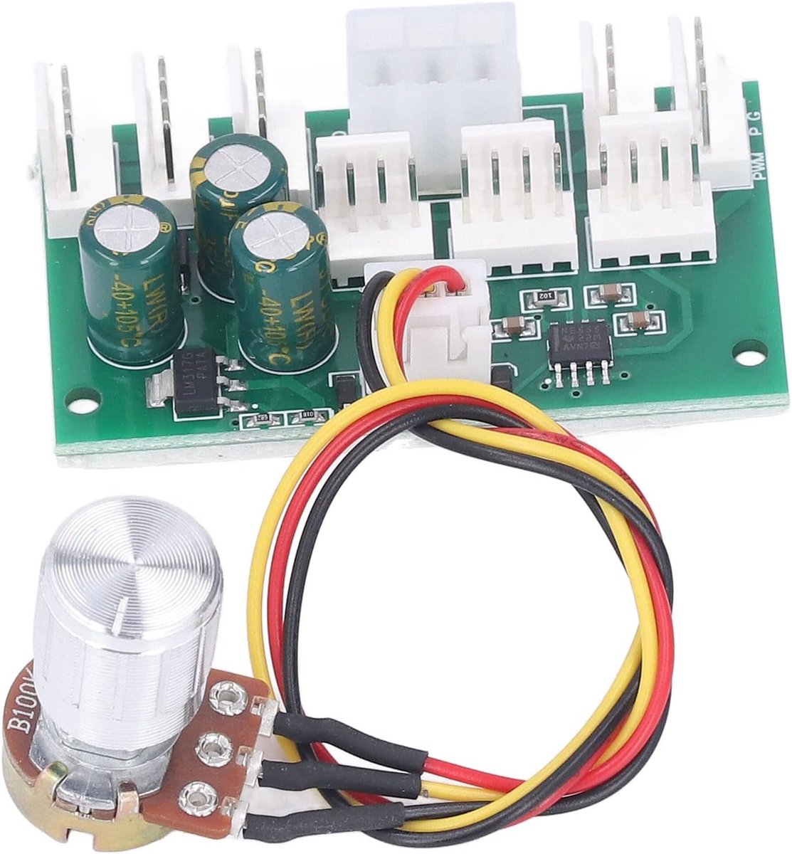 ventilator snelheidsregelaar, 12V 4Pins/3Pins universele interface PWM gouverneur 8-weg 0-99,99% instelbare PC chassis koelventilator driver, bordhub met knop, voor 8 stuks ventilator