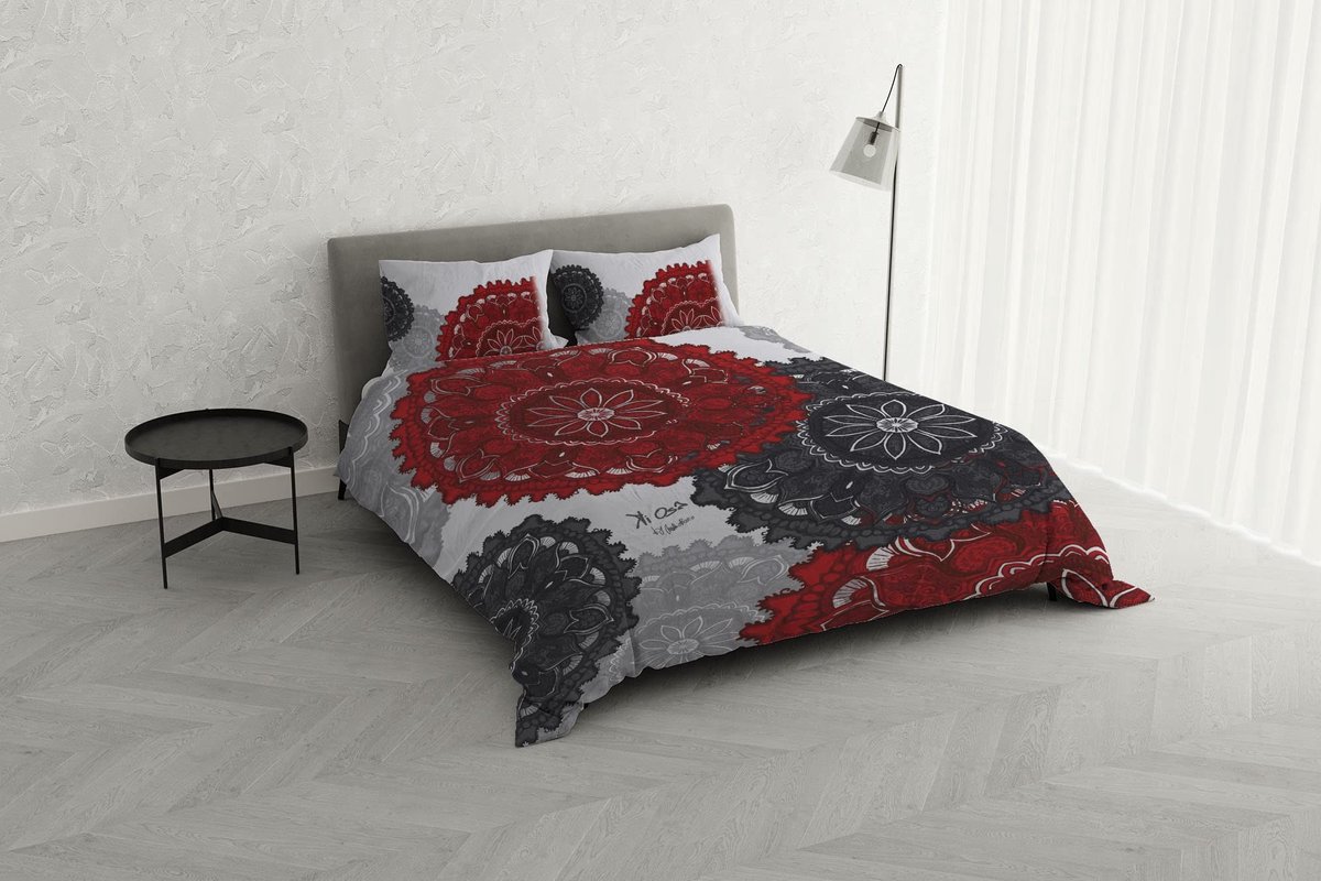 Omgoods - KI-OSA Beddengoedset met Digitale Print van 100% Katoen voor Tweepersoonsbed