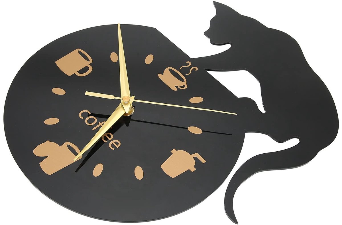 Omgoods - 3D Effect Wandklok voor Keuken met Stille Beweging