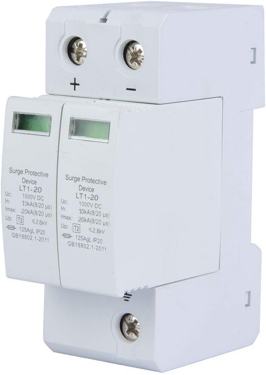 zonne-overspanningsbeveiliging 2P overspanningsbeveiliging DC fotovoltaïsche bliksembeveiliging Laagspanningsafleider(2P20KA)