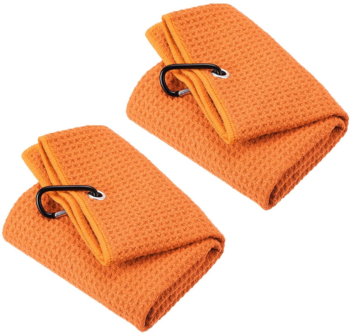 Omgoods - Set van 2 Microfiber Golfhanddoeken met D-clip, 30,5 x 30,5 cm