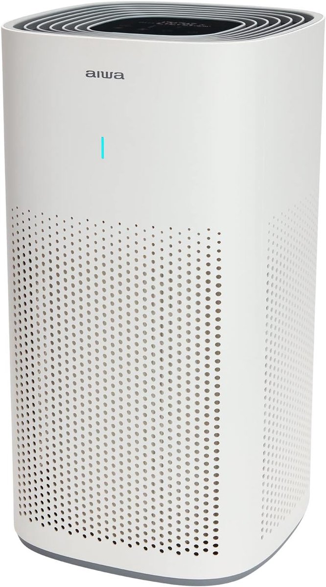 SnelShoppen - Aiwa PA-200 Luchtreiniger met H13 HEPA-filter, Ionisator, Ultra Stil, Timer, 3 Ventilatiesnelheden, UV-LED, Geschikt voor 42 m², Touch-b