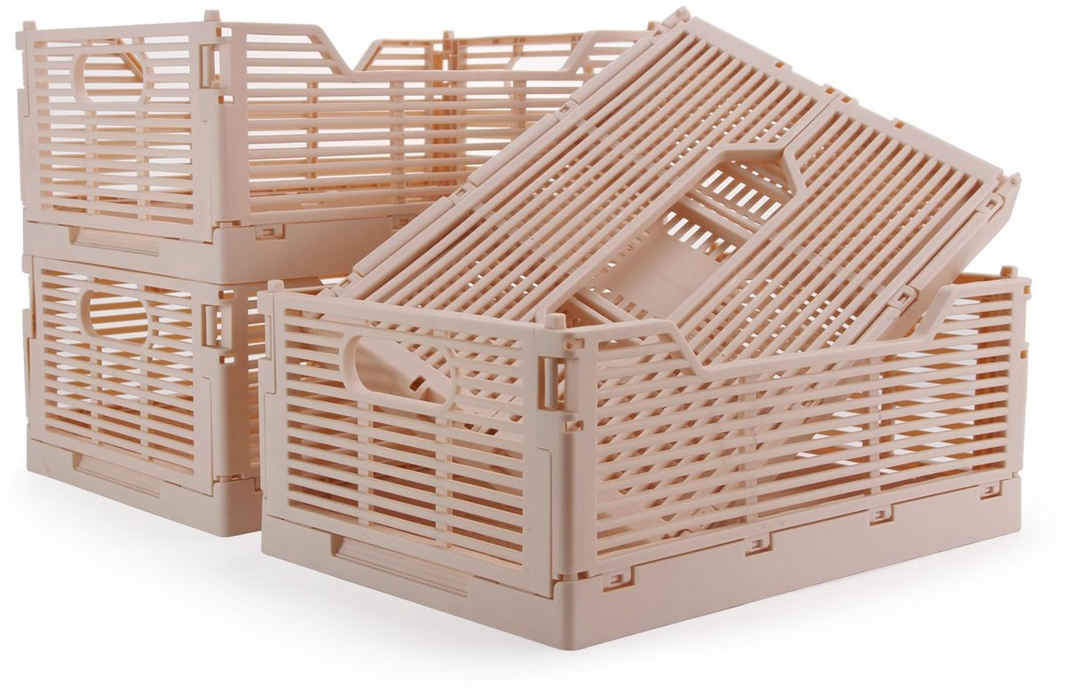Omgoods - Set van 4 Ruimtebesparende Opvouwbare Opbergboxen