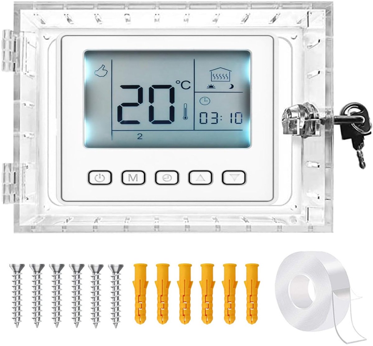 Omgoods - Universele Thermostaat Box met Slot - Veilig en Betrouwbaar