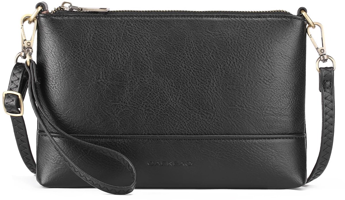 Omgoods - Kleine Crossbody Tas voor Dames - Vegan Leren Schoudertas met Polsband