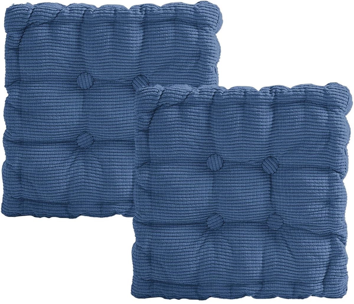 Omgoods - Set van 2 Stoelkussens 40x40cm - Dikke Kussens voor Binnen en Buiten