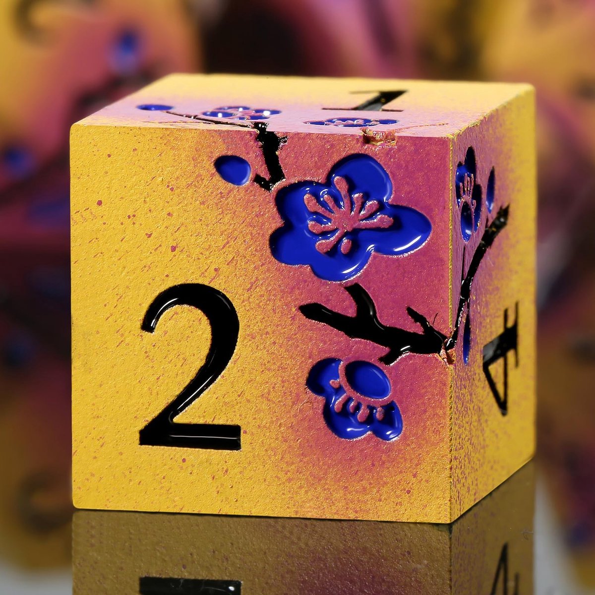 Omgoods - 7-delige Metaal Dobbelset met Leuke Cadeaubox - Dobbels