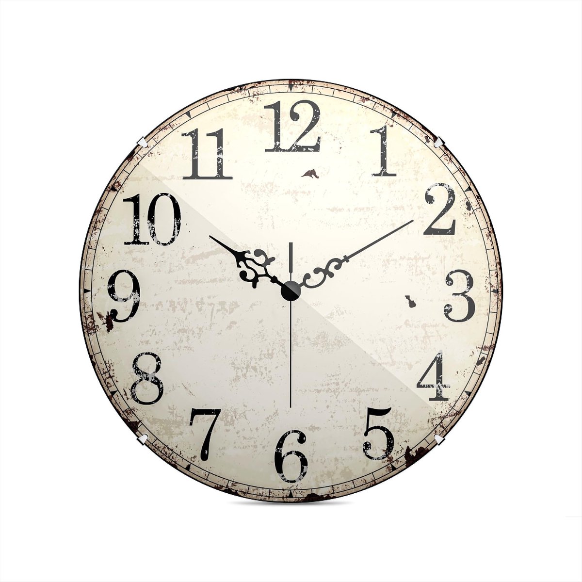 Omgoods - Quartz Wandklok met Stille Beweging - 35 cm Diameter en Arabisch Wijzerplaat