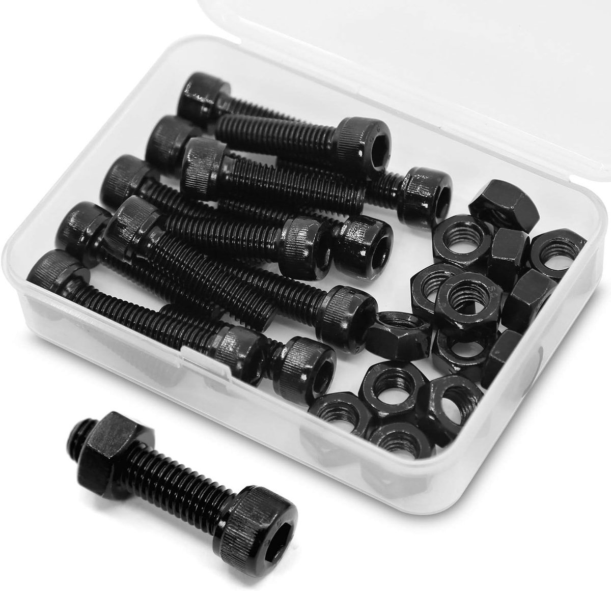 * 20mm 15 Stuks Inbusbout en Moer Combinatie Doos Inbusbouten 12,9 Koolstofstaal