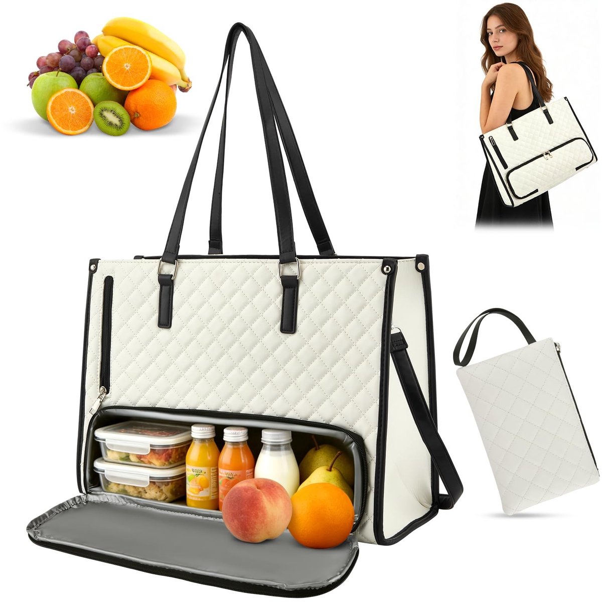 Omgoods - 2-in-1 Insulated Laptop en Lunch Bag met Anti-Diefstal Bescherming