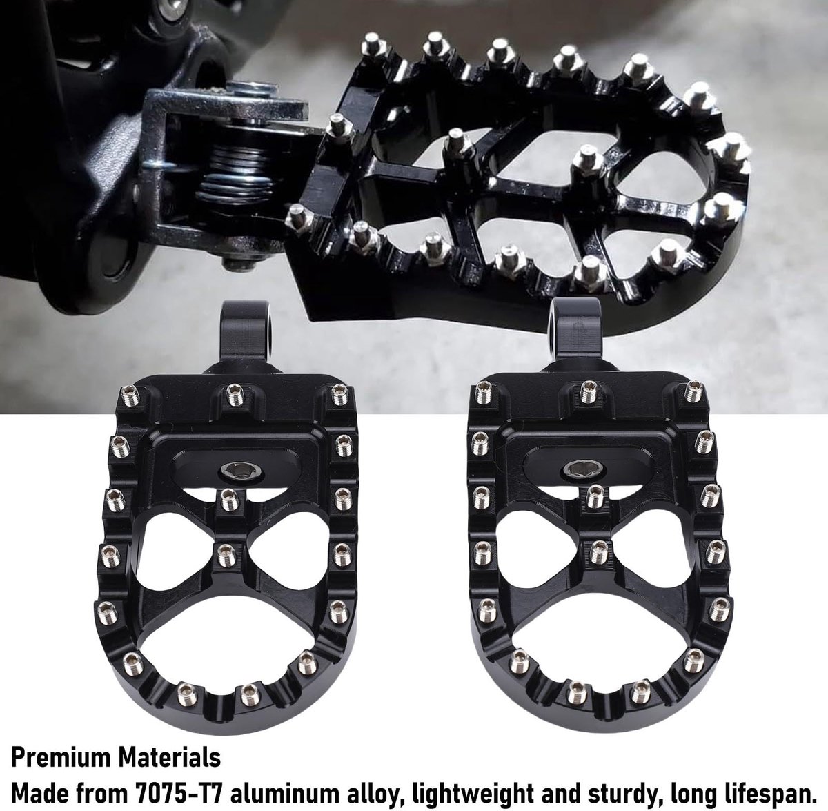 Omgoods- Voetspegs Brede Aluminium Legering - Vervanging voor Surron Sur Ron - E-Ride Pro SS - Talaria Sting MX3/R MX4 - Lichtgewicht - Schokbestendig - Voetsteunen