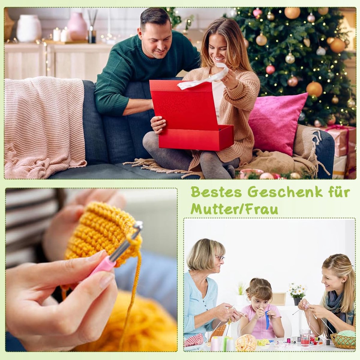 Haakset voor beginners, 4-delige hangende potplant, startpakket haken voor volwassenen met video-tutorial en instructies, cadeaus voor moeders, vriendinnen en brei- en hakliefhebbers
