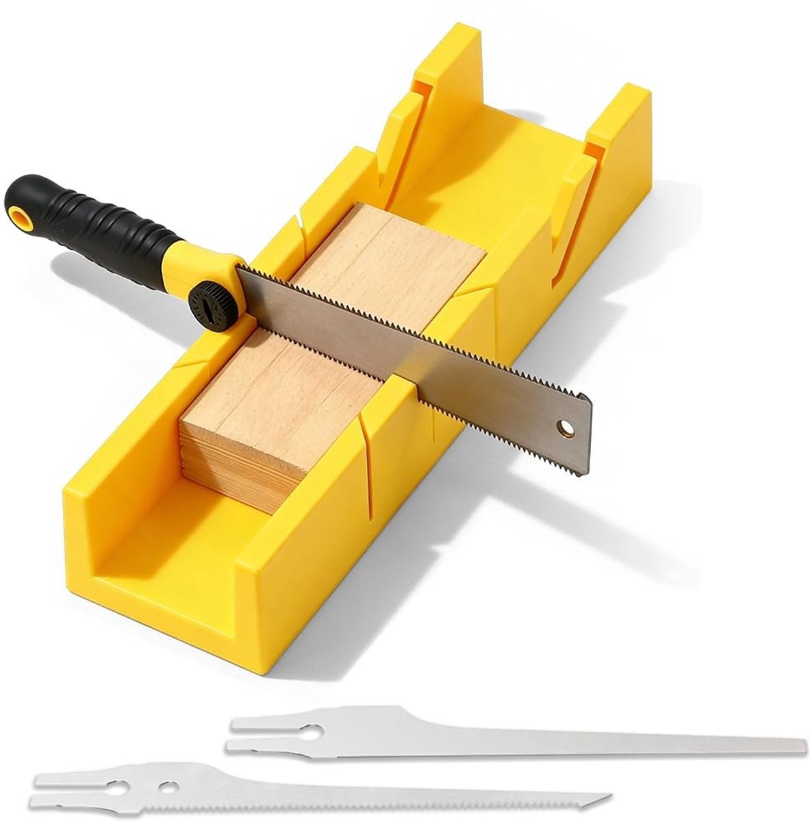 Omgoods - Mitre Box met Japanse Zaag - 4-delige Handzaag Set voor Precisie Klussen