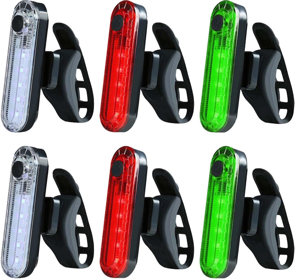 6 stuks led-navigatielichten voor boten, boot-navigatielichten, USB-navigatielampje, 3 soorten knippermodus, USB-oplaadkajaklichten, bootbootverlichting, signaallamp voor kajak, boot, jacht