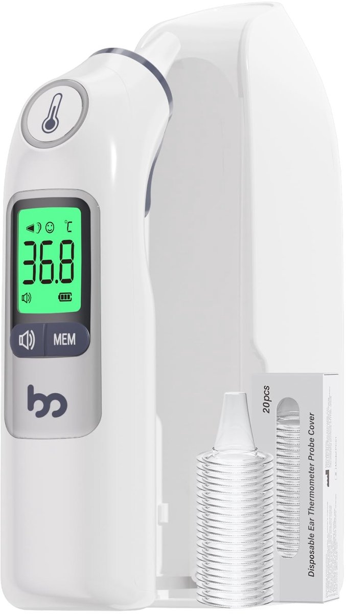 Omgoods - Fever Thermometer - Digitale Oorthermometer voor Volwassenen en Kinderen