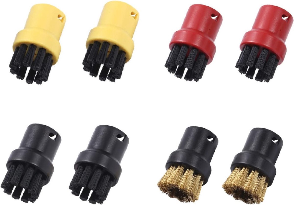 borstels van nylon en messing voor stoomreiniger, huishoudelijke stoomborstel, messing, dweilonderdelen, accessoires voor stoomreiniger SC1 SC2 SC3 SC4 SC5 SC7, 8 stuks