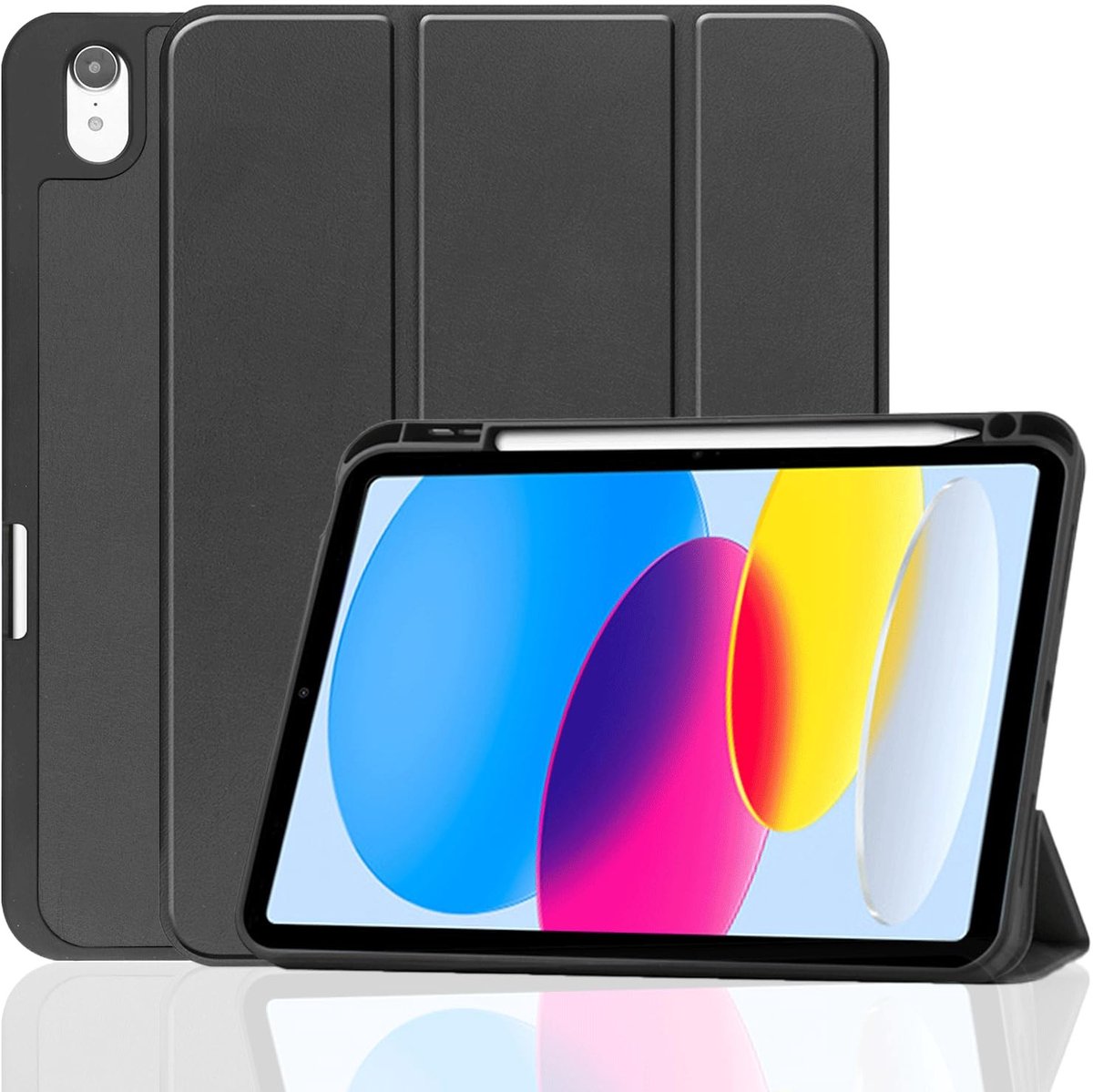 Hoesje voor iPad A16 11e Gen 11 inch 2025 - Schokbestendige PU-lederen Hoes met Auto Sleep/Wake