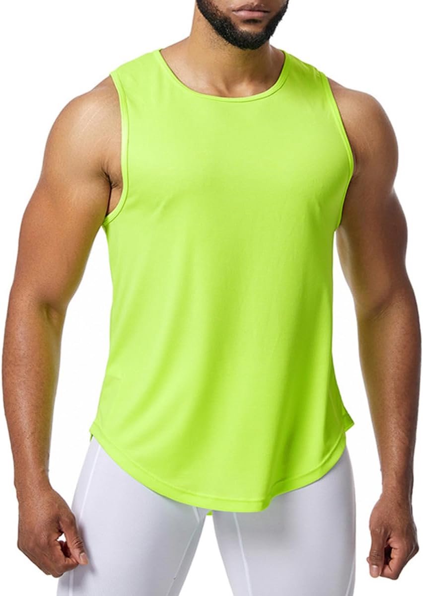 Tanktop voor heren, ademend, sneldrogend, mouwloos, training-top voor sport, spiershirt, bodybuilding, tanktop, gym, sport tanktop