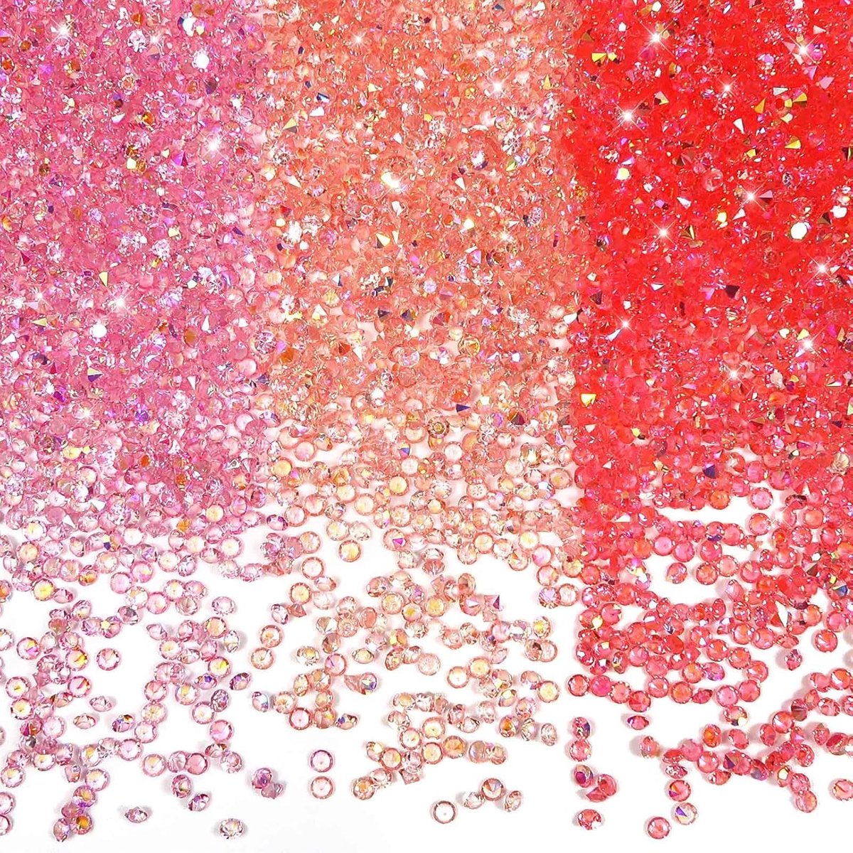 5000 stuks Diamantdecoratie 3 mm Roze Serie Acryl Kristallen Diamanten Tafelstrooier Confetti Heldere Strass Steentjes voor Tafeldecoratie Vazenkralen