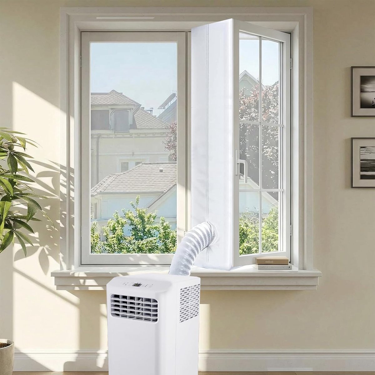 Raamairconditioning-afdichting voor mobiele airconditioners, wasdrogers, afvoerdrogers, airconditioning, raamafdichting voor dakramen, vleugelramen, schuiframen, kantelramen
