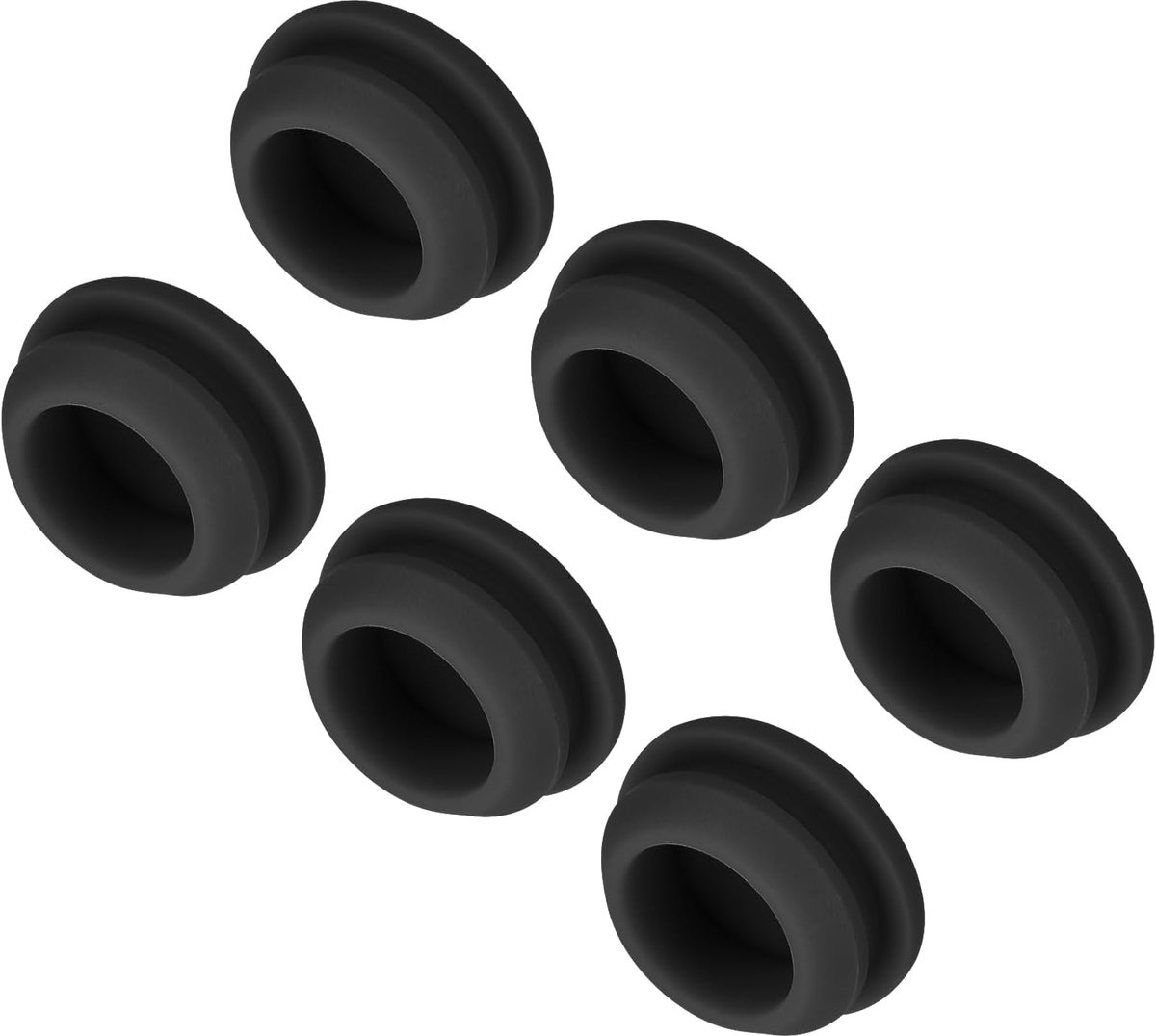 6 stuks gatstoppen van siliconen, montage diameter 13,5 mm, smalle