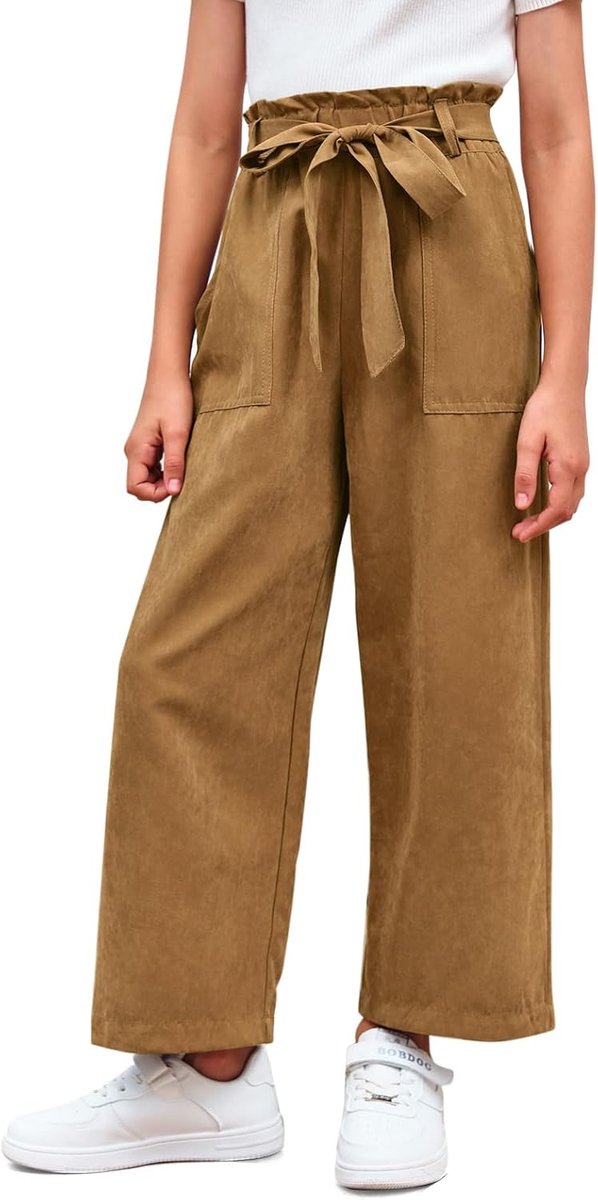 Palazzo wijde broek voor meisjes, hoge taille, modieus, bootcut