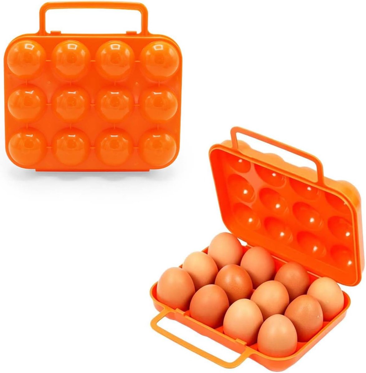 Eierenhouder, Harde Beschermhoes, Eierdoos voor 12 Eieren, Picknick