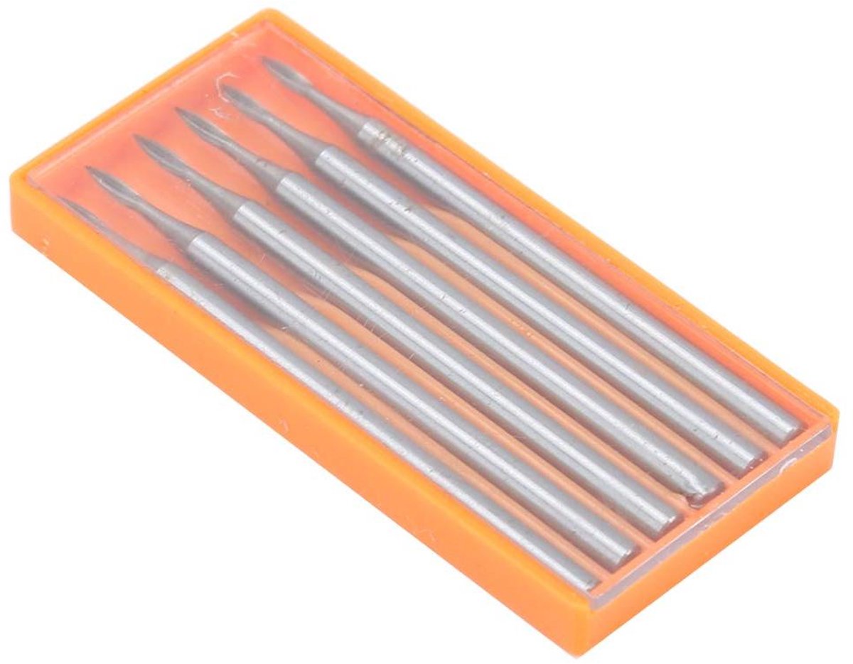 Graveerfrezen Set - Houtgravure Punten - Fijn Graveerwerk - CNC Precisie Productie - 1.2-2.1 mm - Zilverkleurig
