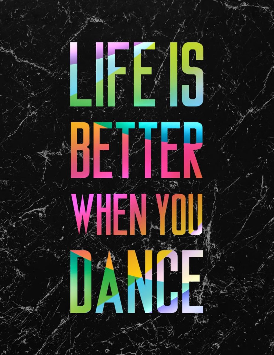 Is Better When You Dance LARGE Notebook #4: Cool Dancer Black Marble Notebook College Ruled to write in 8.5x11" LARGE 100 Lined Pages - Funny Dancers Gift