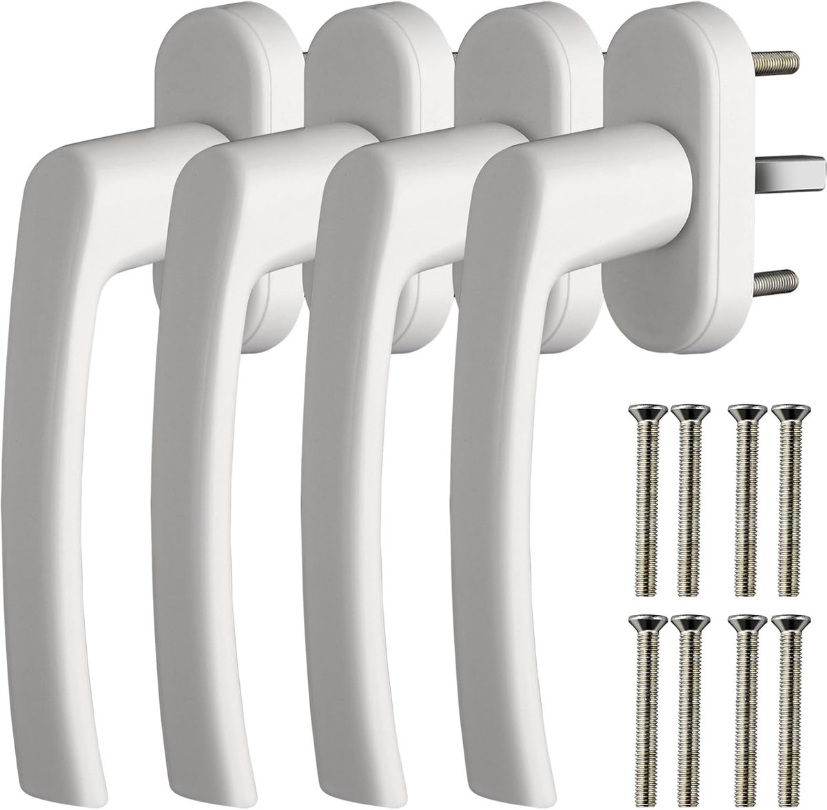 2 Paar Aluminiumlegering Raamhendel Zonder Sluitcilinder, 4 Stuks