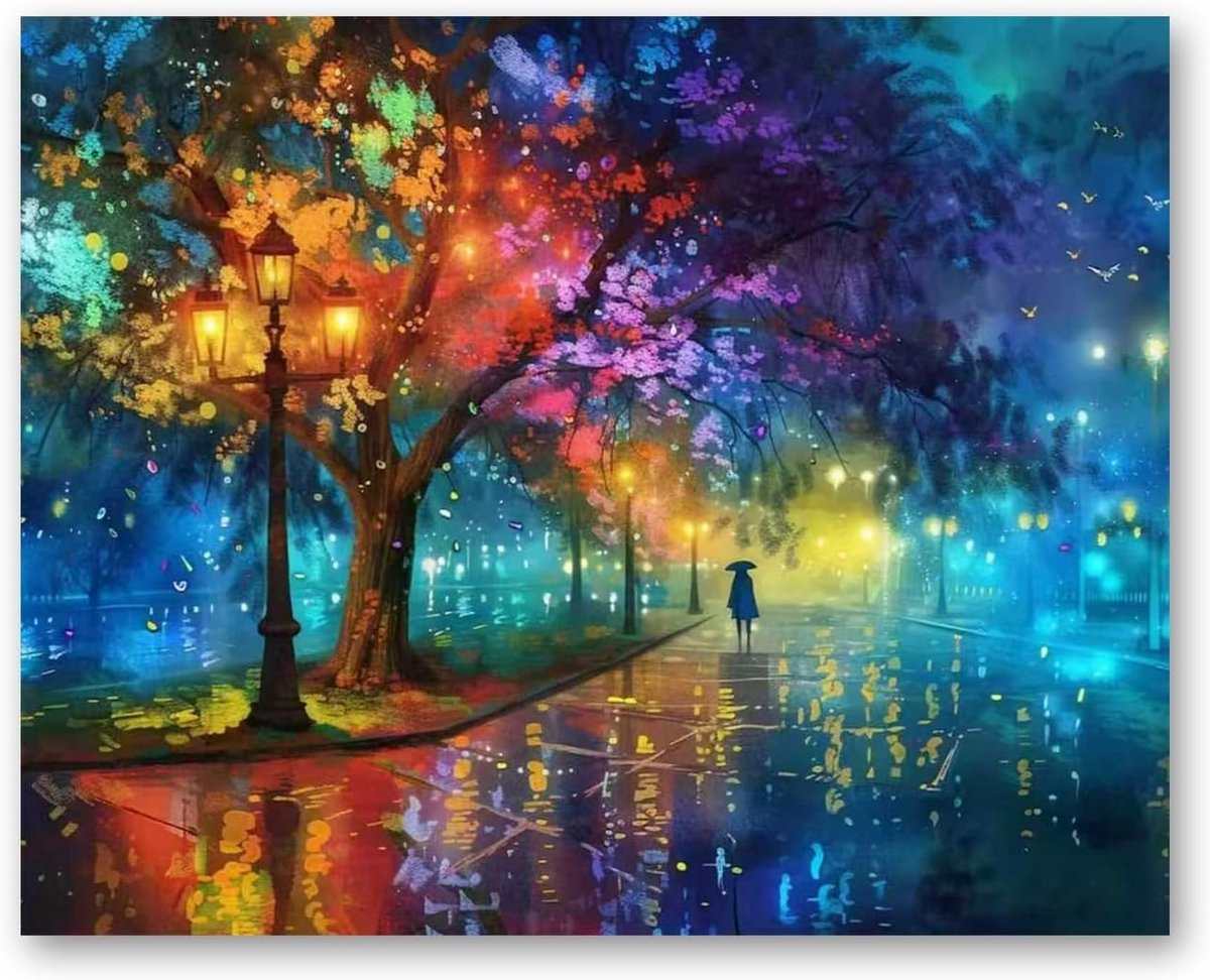 Schilderen op nummer, voor volwassenen, 40 x 50 cm, street schilderen