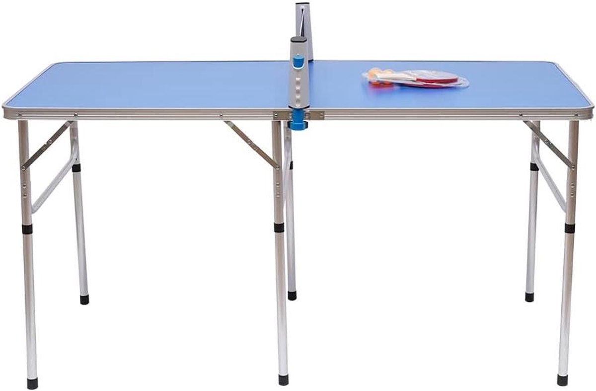 Tafeltennistafel Inklapbaar - Ping Pong Tafel - Thuis Spelen - Inclusief Accessoires - 152 x 76 x 76 cm - Blauw