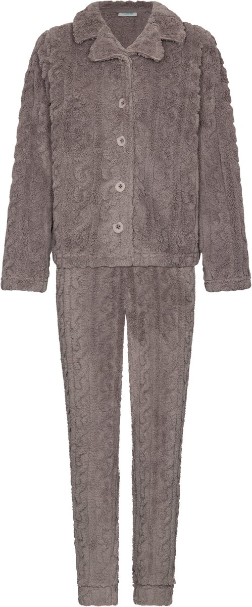 MyRebelle - Huispak - Grey Harmony - Fleece - Grijs - Knopen - Maat 40