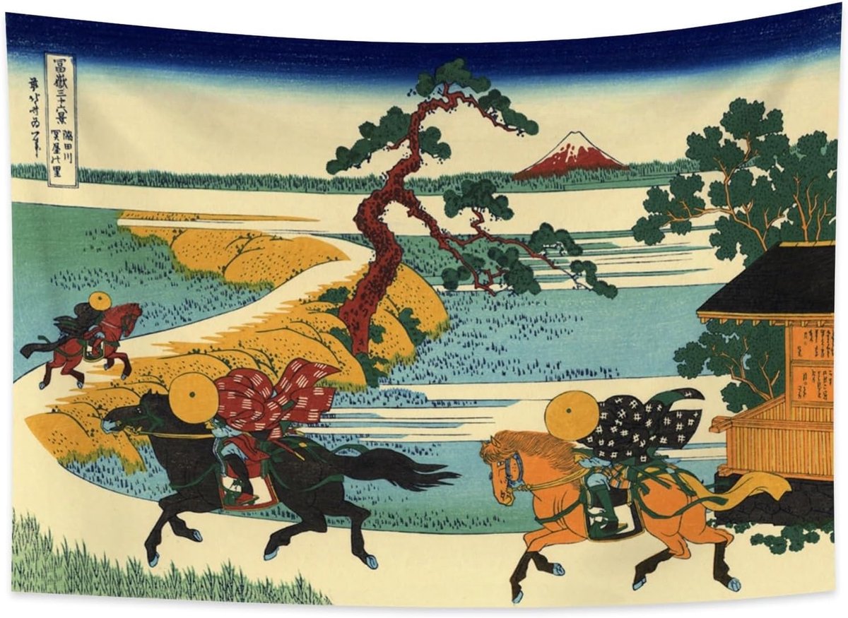 100x70cm Ukiyo-e Tapijtwerk Mount Fuji 36 weergaven Kamer Wandkleden
