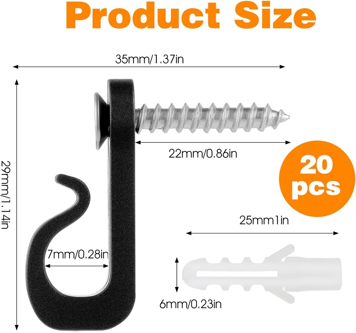 20 Pcs Q-Hanger,Christmas Lights Hook with Phillips Screw for Garage,Christmas Party Decoration,Suitable for Indoor - ShopVlot – foto 4