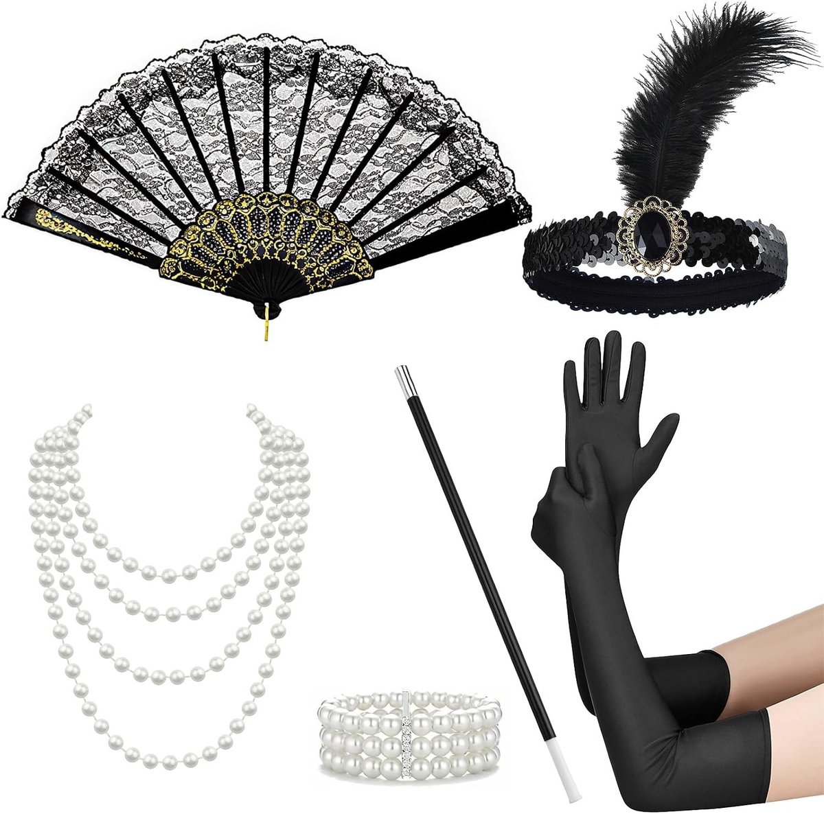 Stijlvolle jaren 20 kostuum voor dames, perfect voor Gatsby themafeesten en retro evenementen