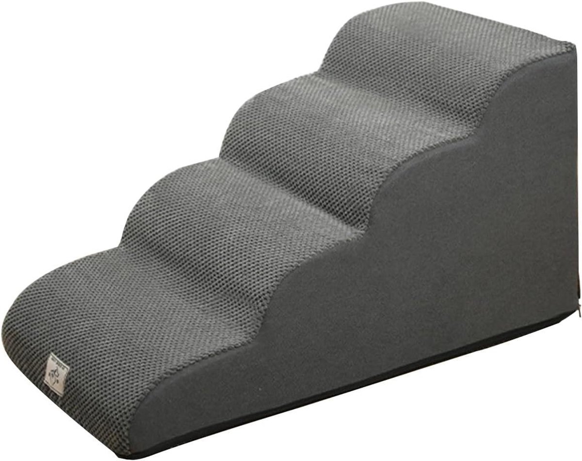 Huisdierladder - Trapje Klimhulp - Huisdieren Helpen - Antislip en Stabiel - 73 x 40 x 40 cm - Grijs