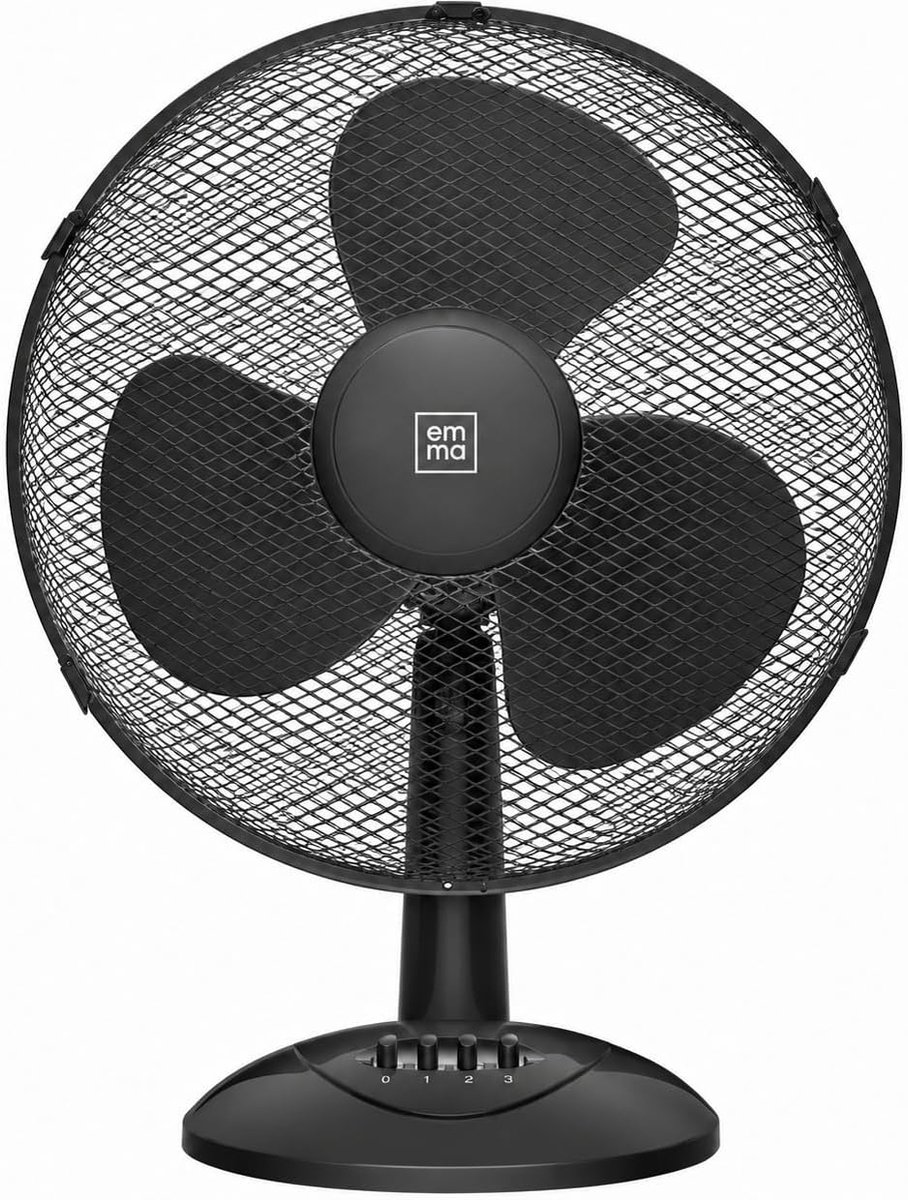SnelShoppen - Stille Staande Ventilator 45W met 3 Snelheden, Verstelbare Hoogte, 40 cm Diameter, Zwart, Energiezuinig voor Thuis, Kantoor en Tuin