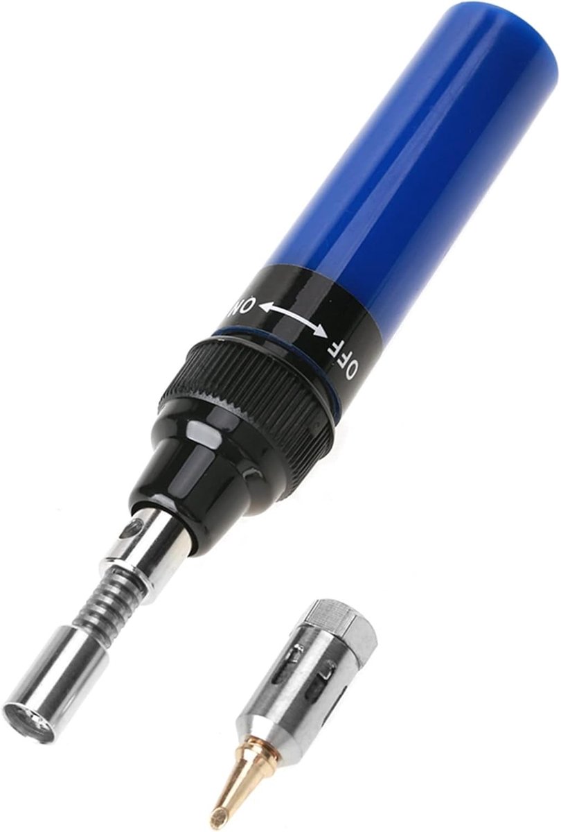 SnelShoppen - Draagbare Oplaadbare Gasbranders Soldeerpistool Pen 1300℃ Multifunctioneel voor Elektronica, Sieraden, Onderhoud en Houtbewerking