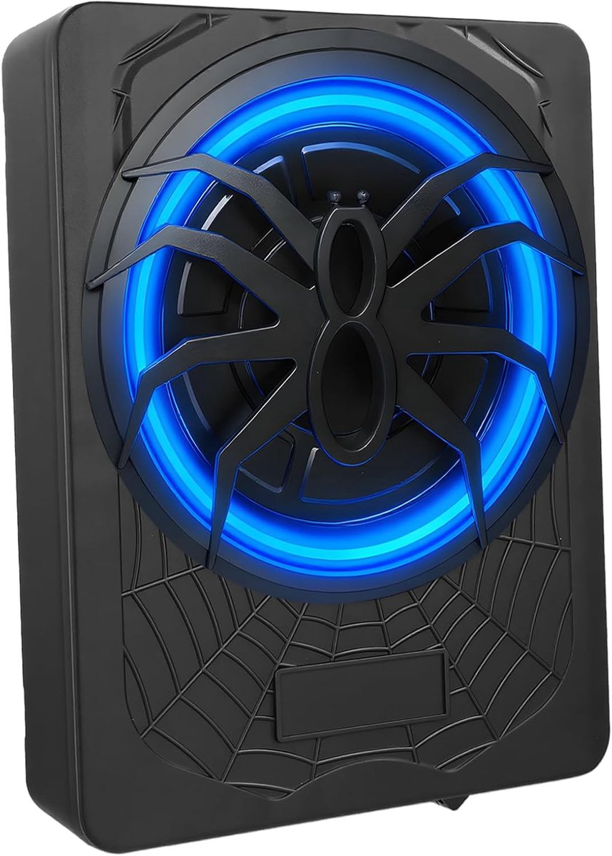 SnelShoppen - Actieve Subwoofer voor Auto's, Onderzitplaatsing, 1200 W Maximale Vermogen, 10 Inch Luidspreker met Blauw Ambient Verlichting, Geïntegre